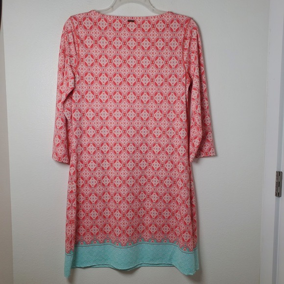Cabana Life Coral Tides Shift Dress Coastal UPF 50 Swimsuit Coverup Size Large - Picture 4 of 16